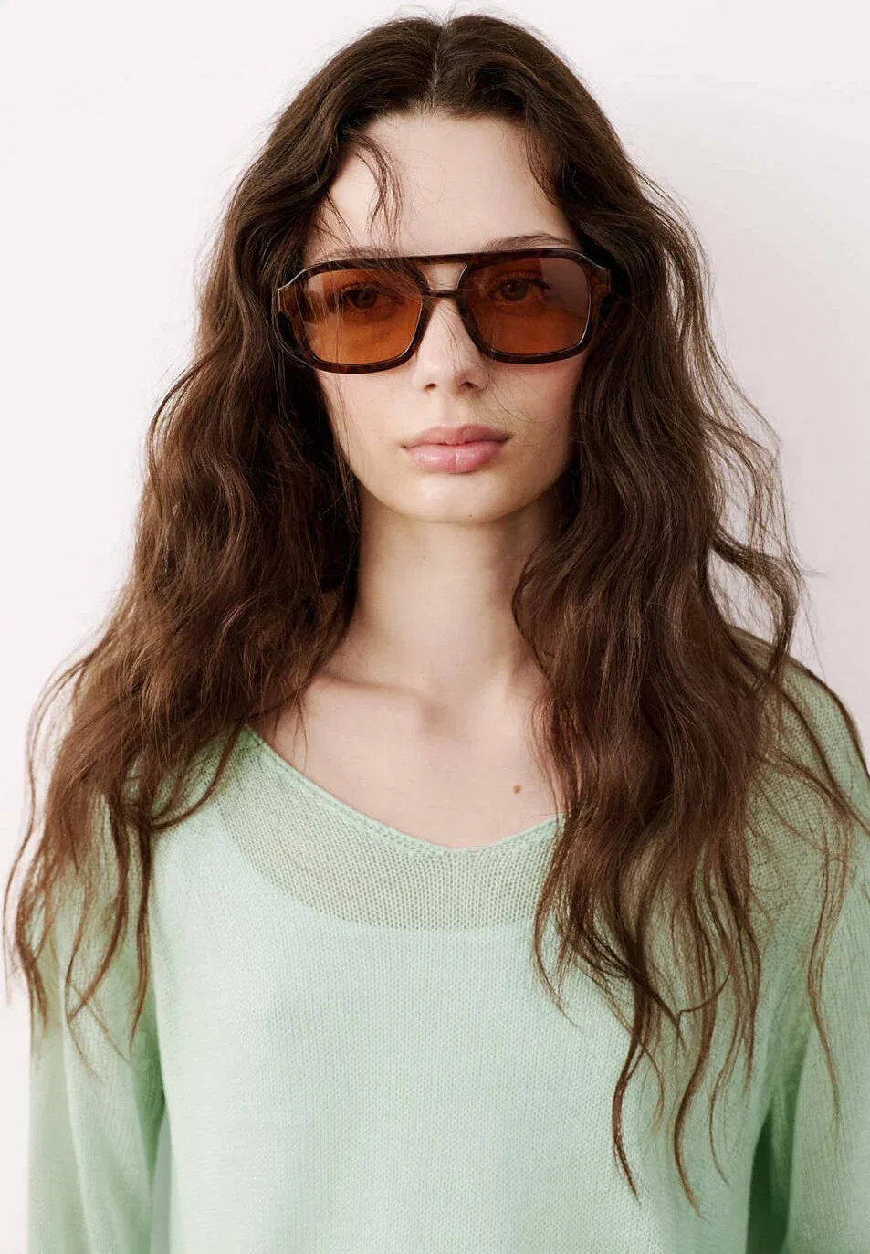 Подростковый - джемпер Mango Kids, Mint — фото 4