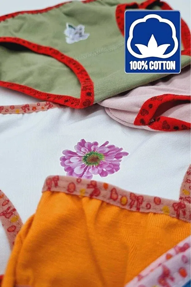 Детские трусы для девочек хлопковые 12 шт Petite Tezzgelsin, Multicolor — фото 4