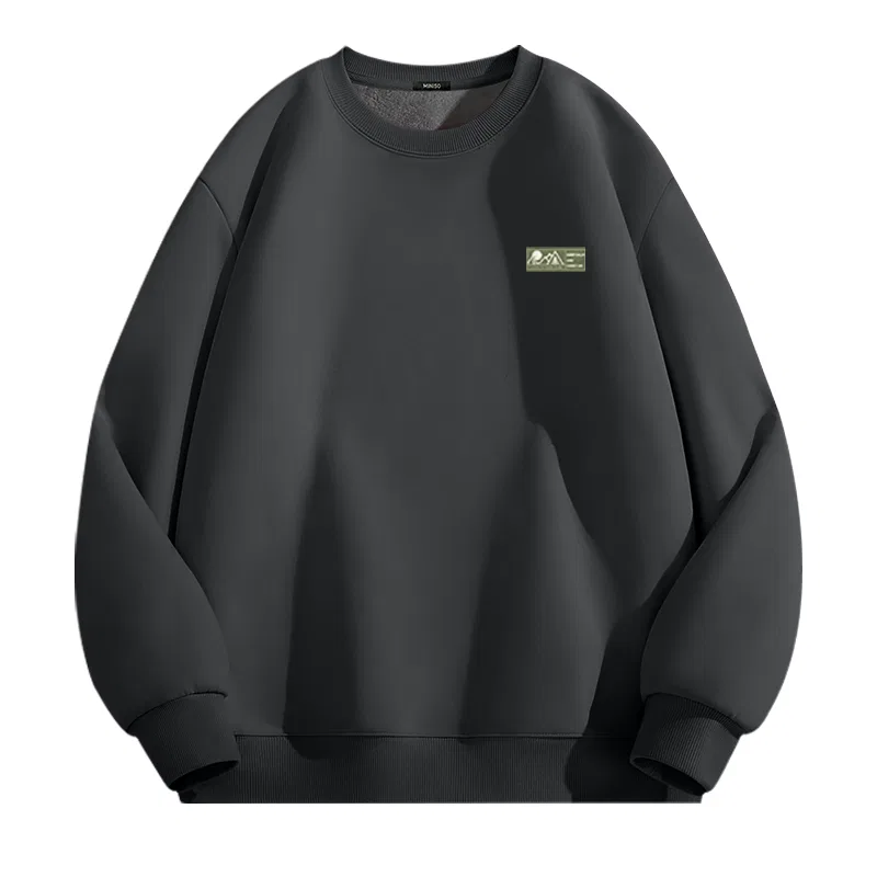 Детский свитшот на флисе Fall Winter Fleece-Lined MINISO, Dark Gray