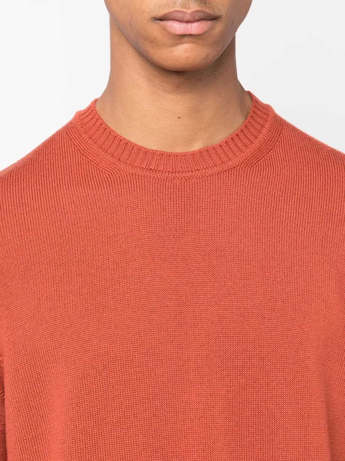 Джемпер изVirgin Wool с Вышитым Логотипом Emporio Armani, охра — фото 3