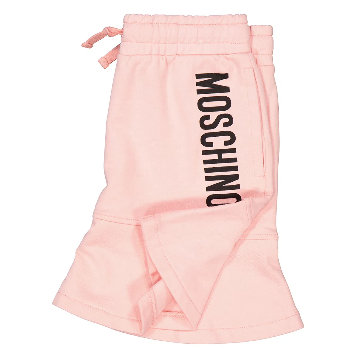 Юбка с принтом и оборкой Kids Logo Print Ruffle-Hem Skirt Moschino, Pink — фото 4