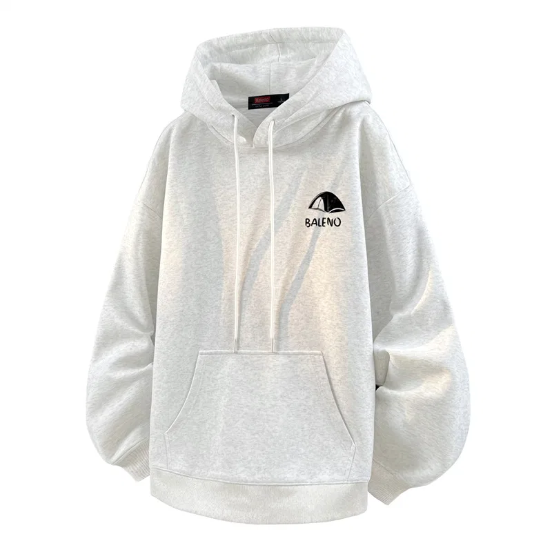 Детский худи унисекс на молнии с капюшоном BALENO, White Heather Gray