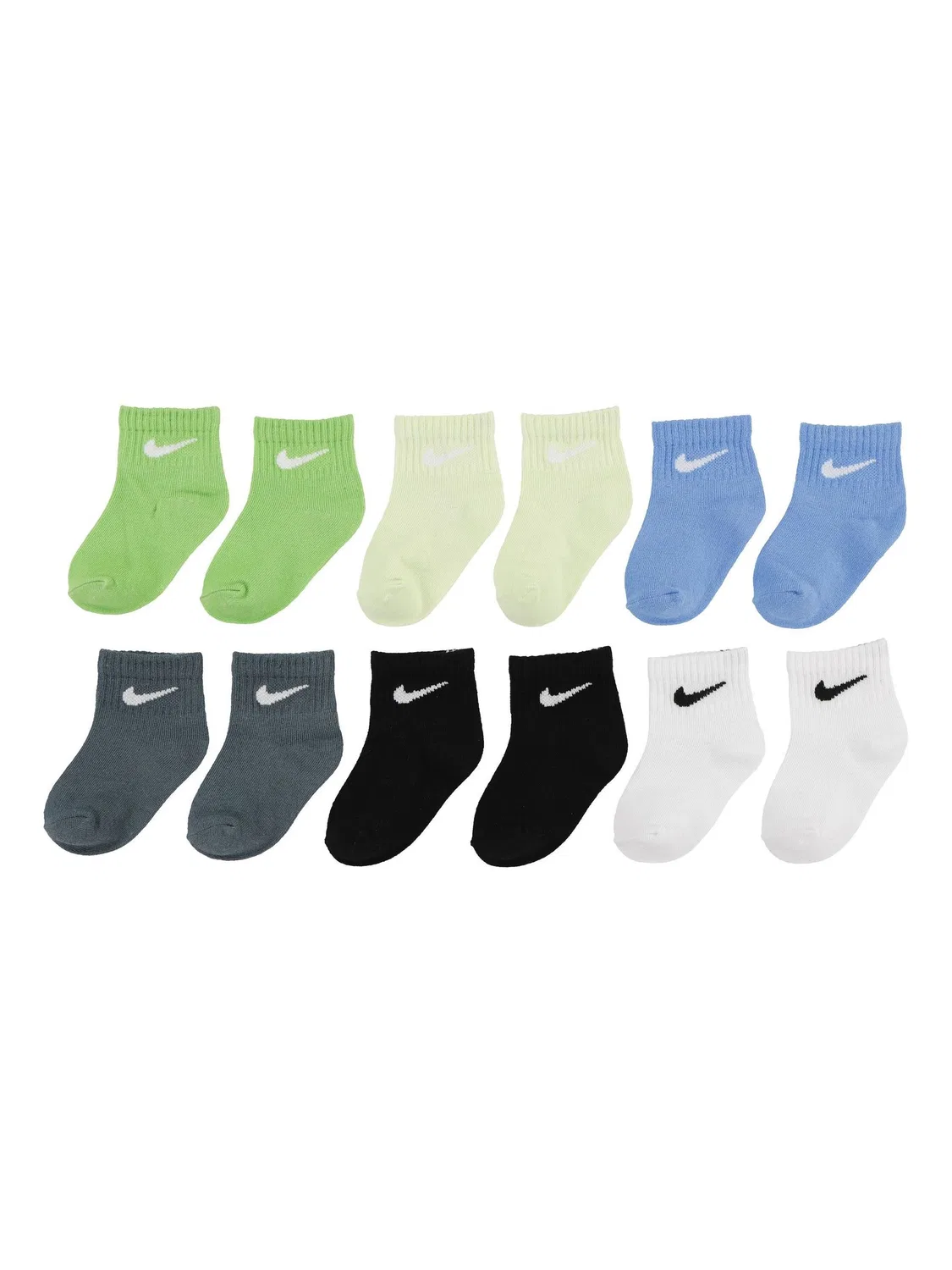Носки детские, 6 пар Nike, зеленый