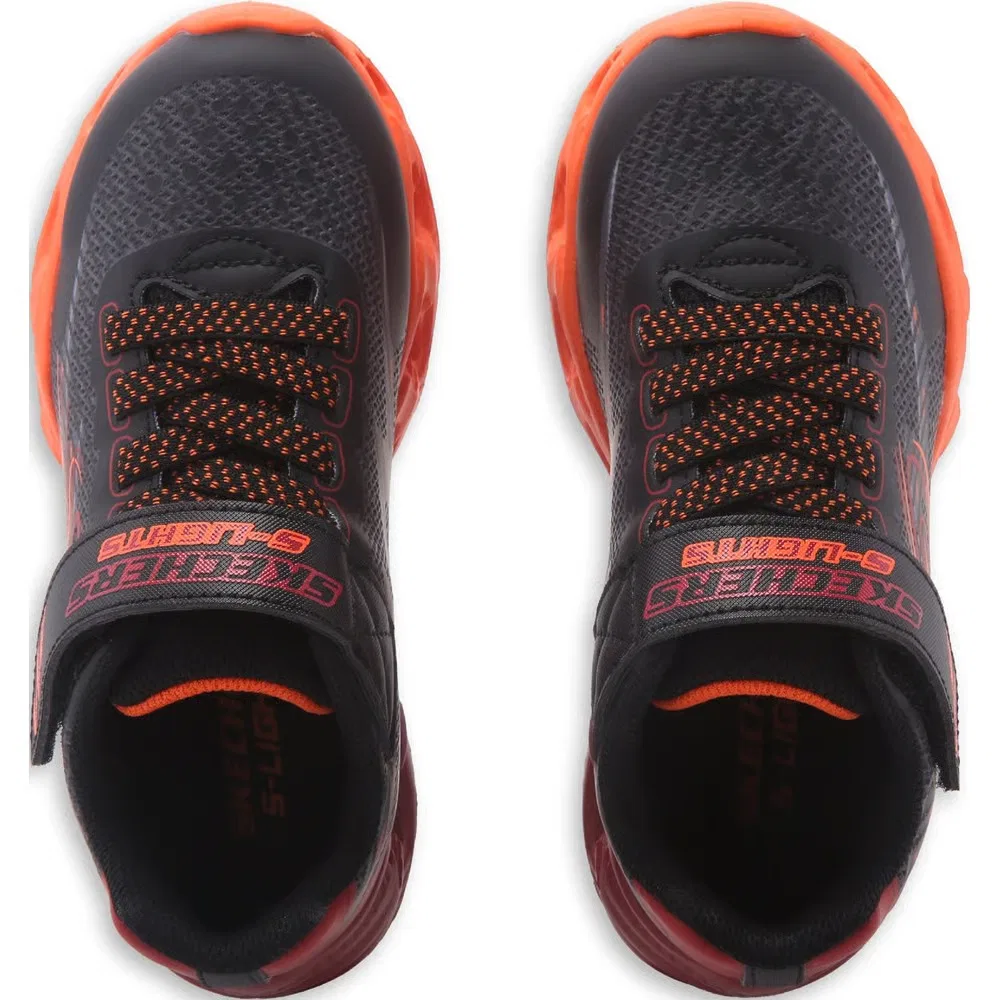 Детские кроссовки Vortex 2.0 со светом Skechers, Black/Red/Orange — фото 4