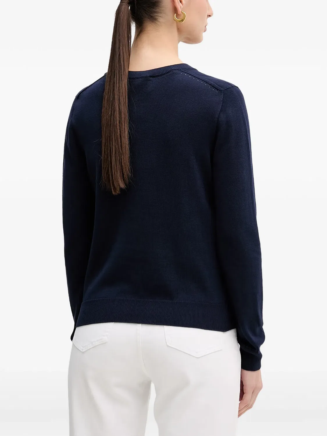 Lacoste Свитер с V-образным вырезом и логотипом, синий — фото 2