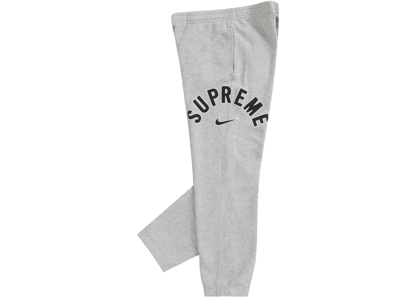 Мужские штаны из флиса с логотипом Supreme Nike Arc Heather Grey — фото 2