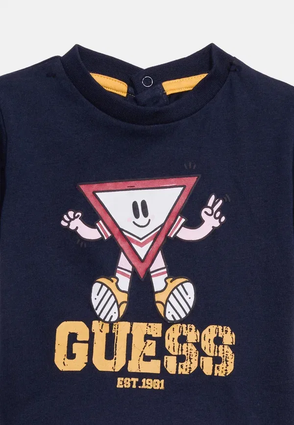 Детская футболка с логотипом для малышей Guess, синий — фото 4