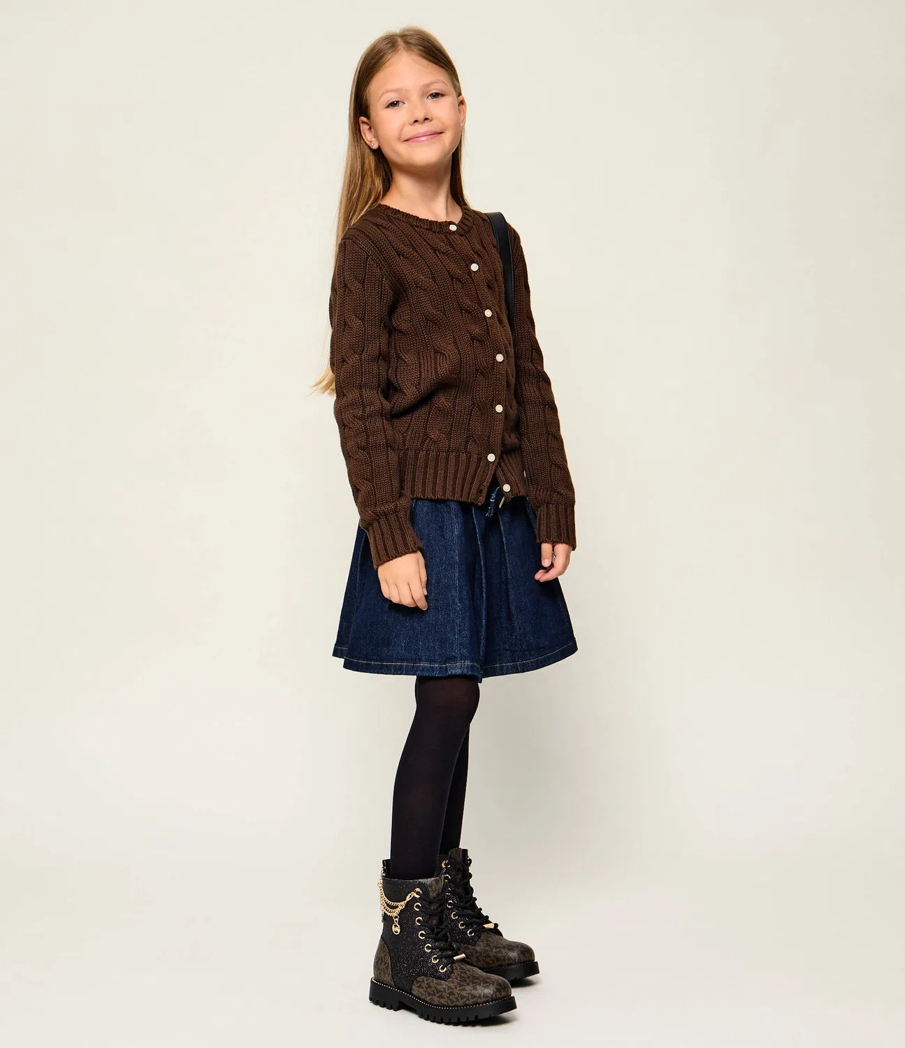 Ботильоны Kalina Charm Michael Kors Kids, Marrone — фото 2