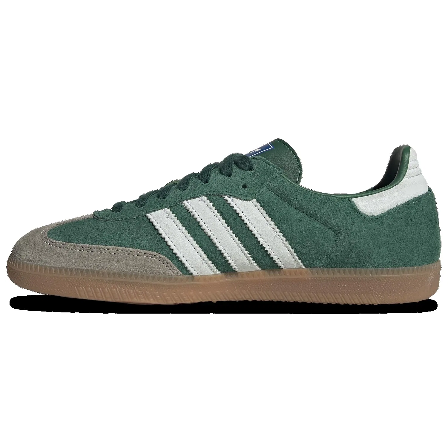 Детские кроссовки с полнозернистым верхом Samba Adidas, Collegiate Green Bianche Gum — фото 2