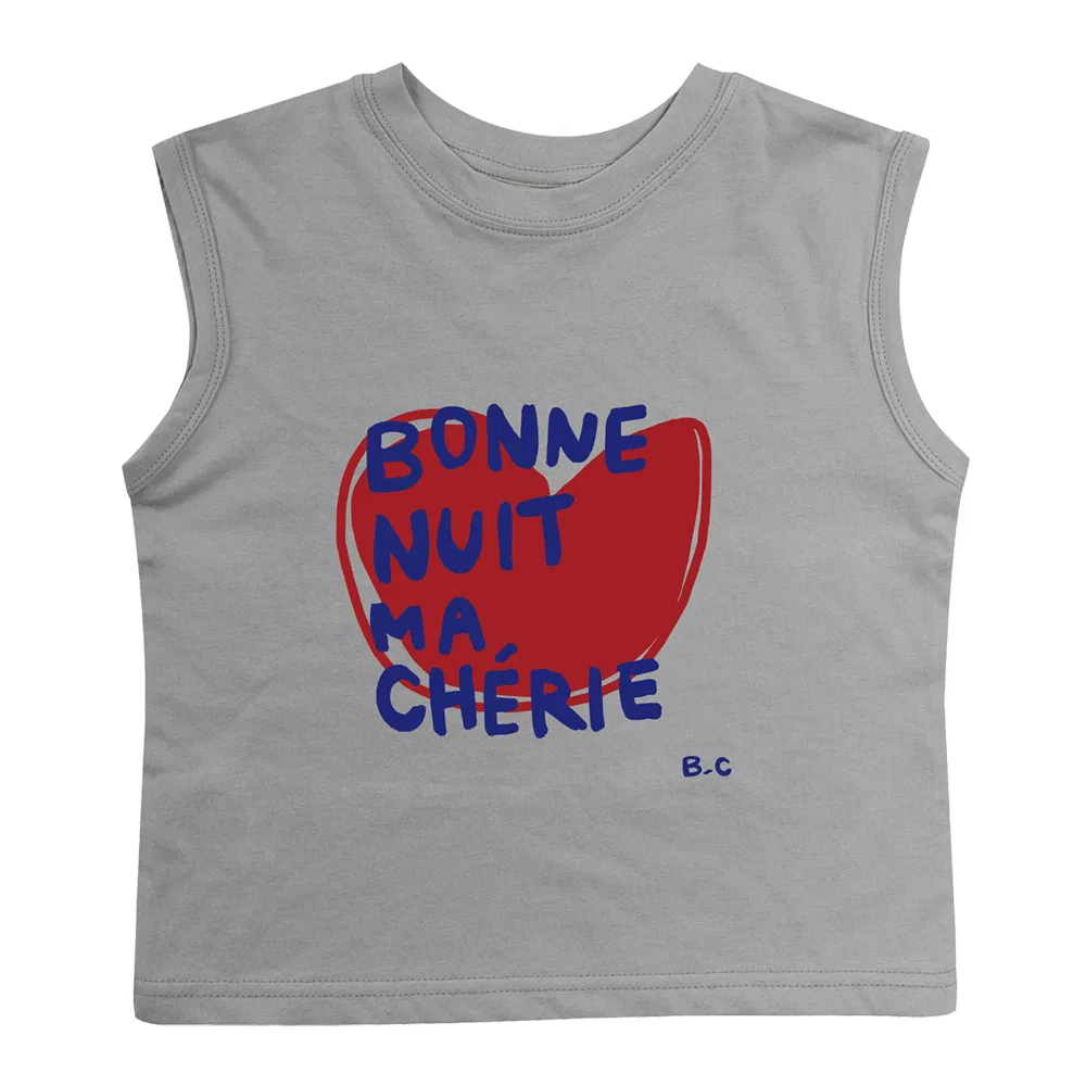 Детская футболка без рукавов Bonnet Heart BEACHESAND CREAM KIDS, Серый