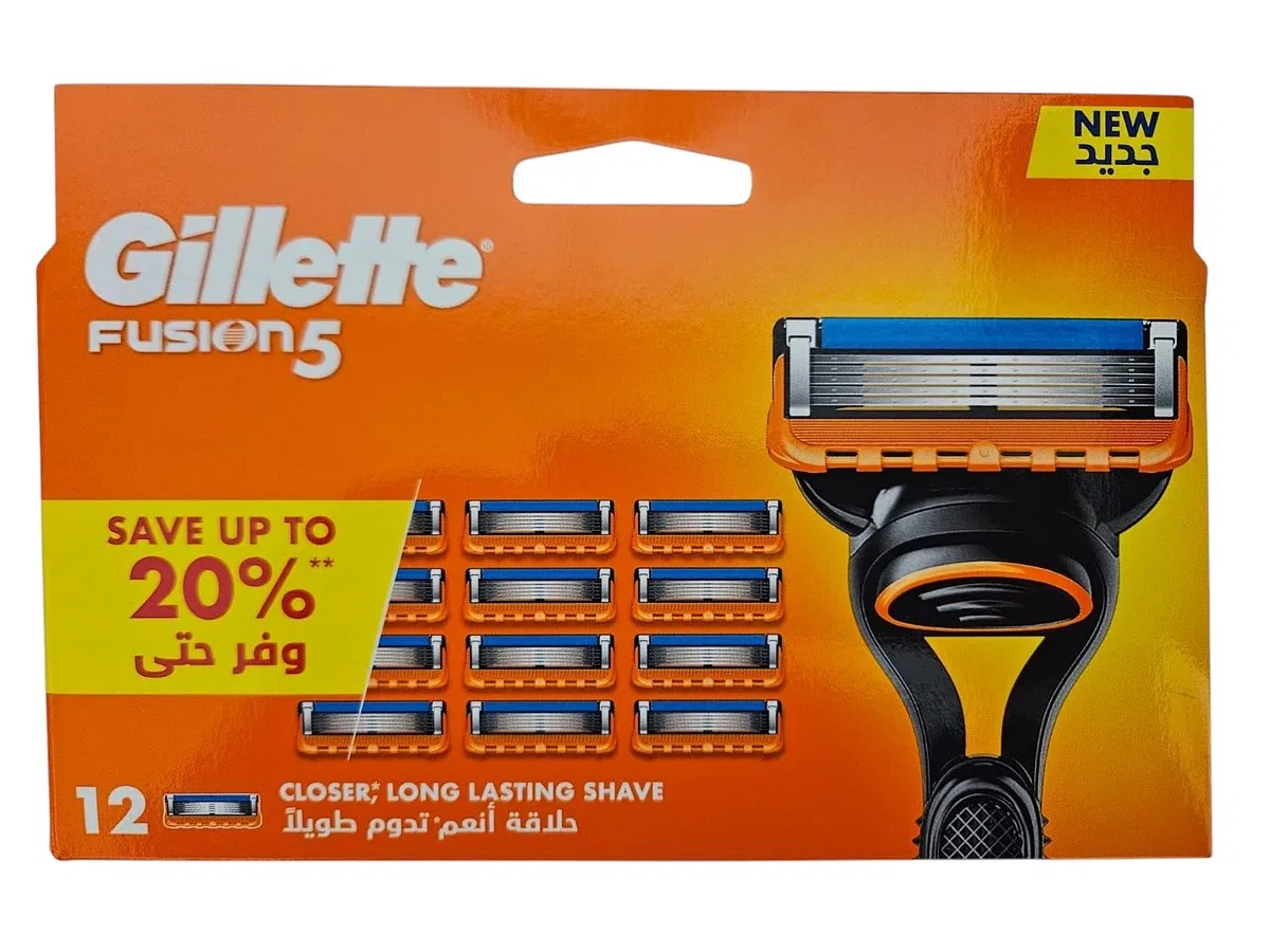 Мужские сменные кассеты для бритвы 12 шт Gillette Fusion5, 1 упаковка — фото 2