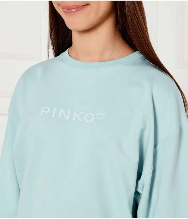 Детский пуловер для девочек свободного кроя Pinko Up, Azzurro — фото 4