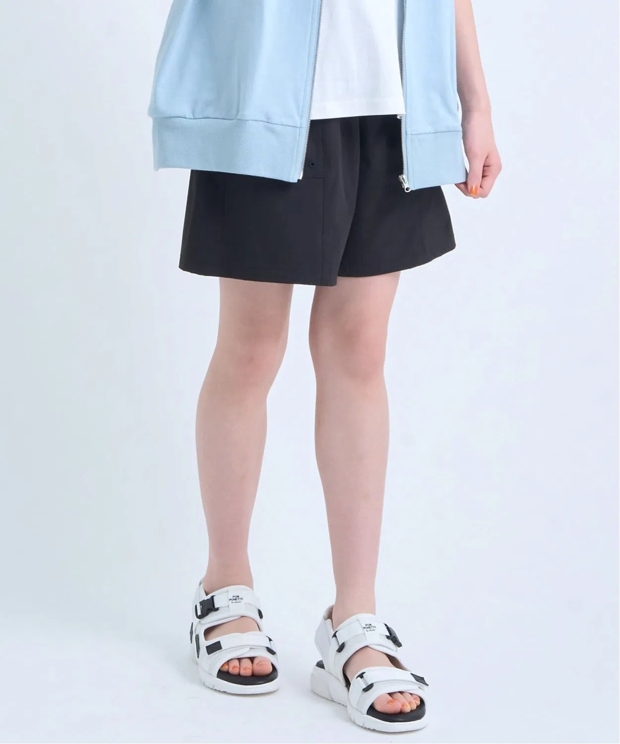 Детские шорты для девочек с принтом, тафта, pom ponette junior, Black