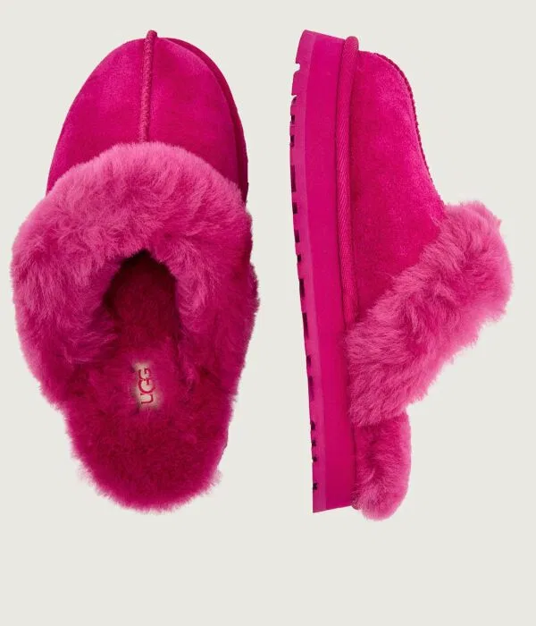 Детские сандалии-мюли на меху DISQUETTE UGG, Fuxia — фото 4