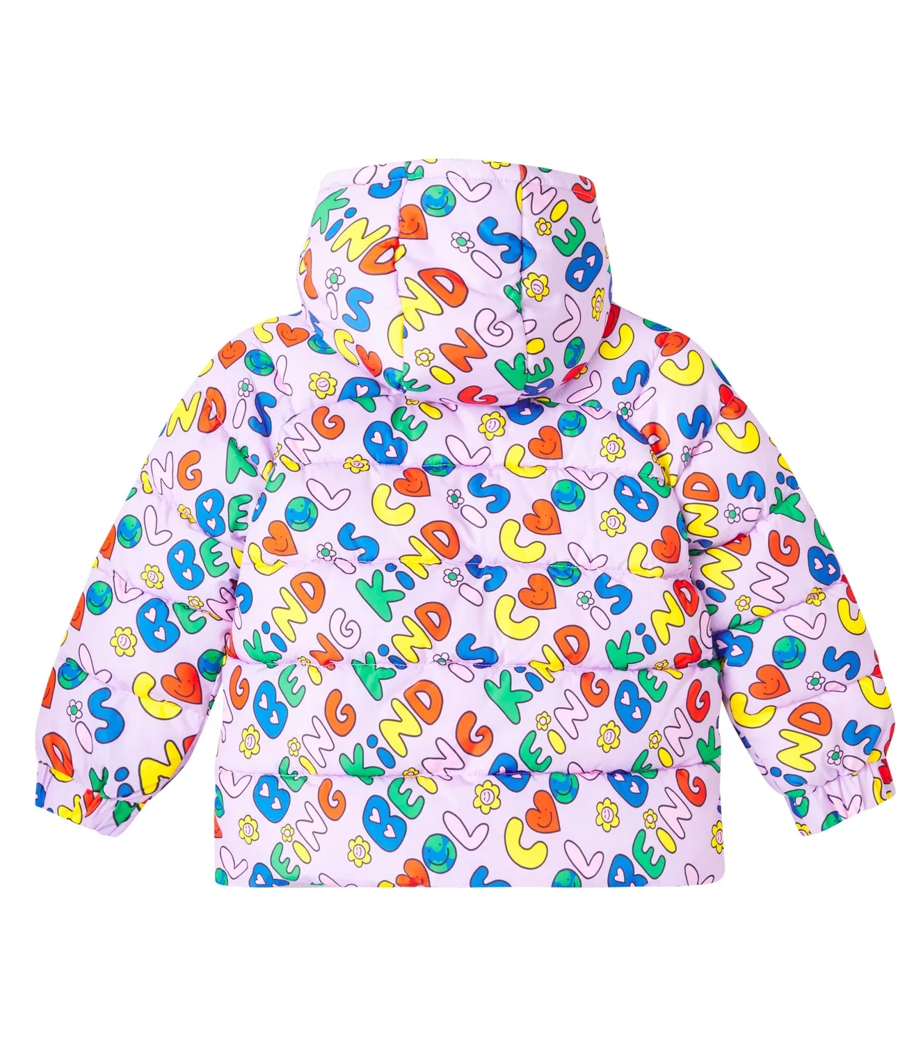 Легкая куртка стеганая с принтом Stella Mccartney Kids, фиолетовый — фото 4