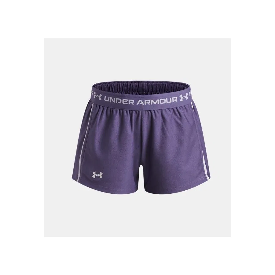 Детские шорты из мягкого трикотажа Under Armour UA Tech Play Up, Фиолетовый — фото 4
