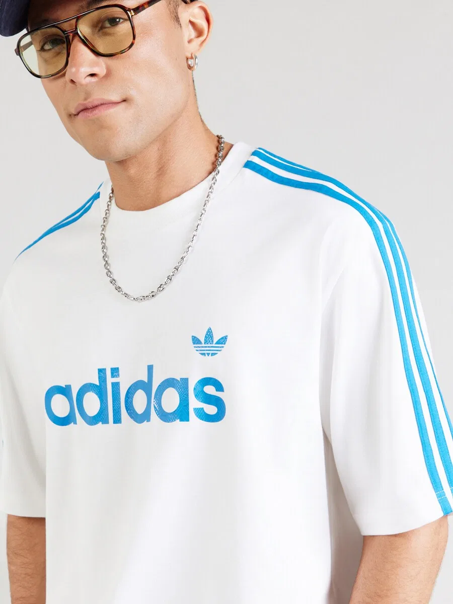 Футболка ADIDAS ORIGINALS 'SNAKE' белого цвета — фото 3