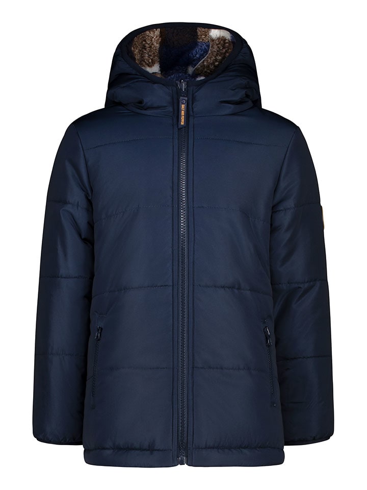 

Salt and Pepper Двусторонняя зимняя куртка темно-синего цвета