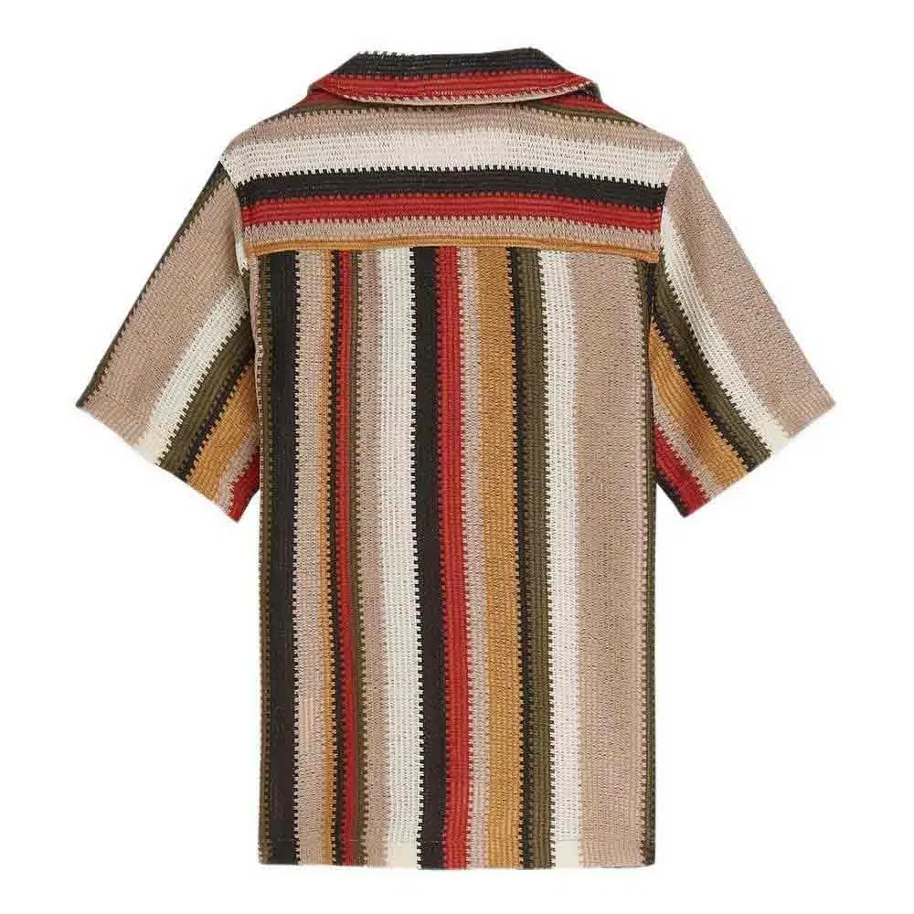 Детская рубашка с коротким рукавом с полосатым принтом Scotch & soda, Multicolor — фото 2