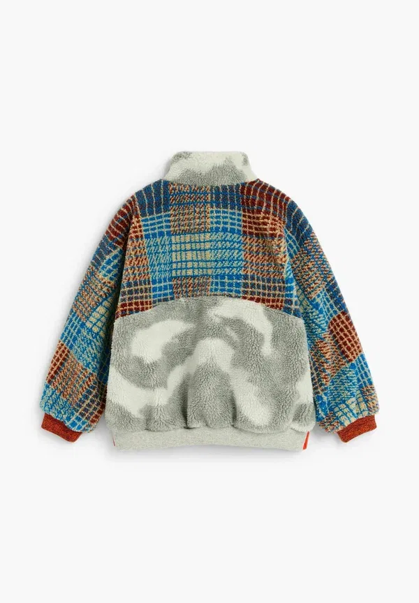 Пальто в клетку «Микки Маус» - флисовая куртка Desigual, зеленый — фото 4