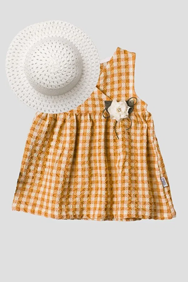 Детское платье для девочек хлопковое Chicsy Baby, Sarı