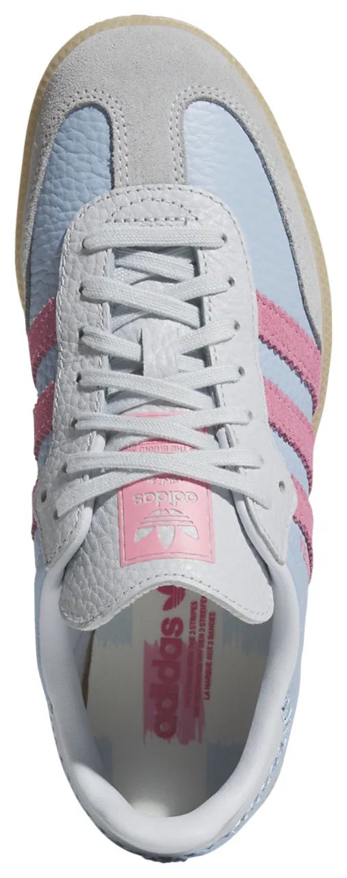 Кроссовки для девочек Samba Adidas, цвет Blue/Pink/Brown — фото 4