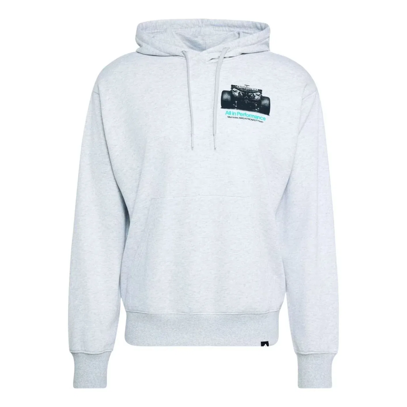 Мужское худи с длинным рукавом Adidas x Mercedes AMG Petronas Formula 1 Team Hoodie, серый