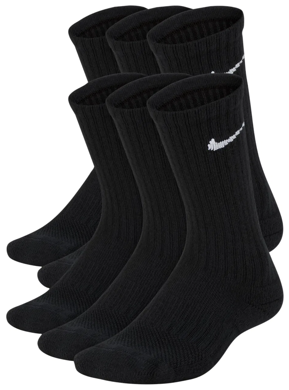 Носки для мальчиков 6 Pack Cushioned Crew Nike, черный/белый — фото 2