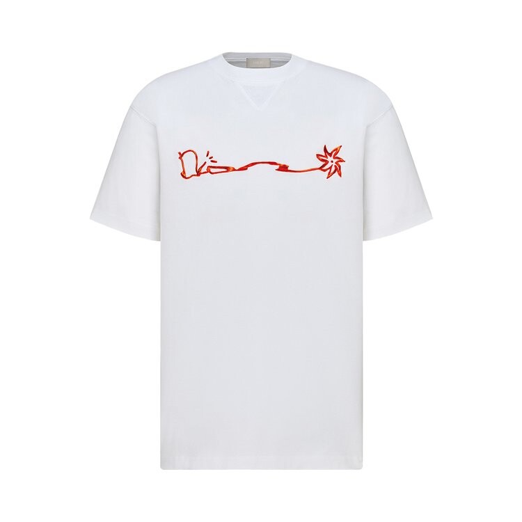 

Футболка Dior x Cactus Jack Oversized T-Shirt 'White', белый
