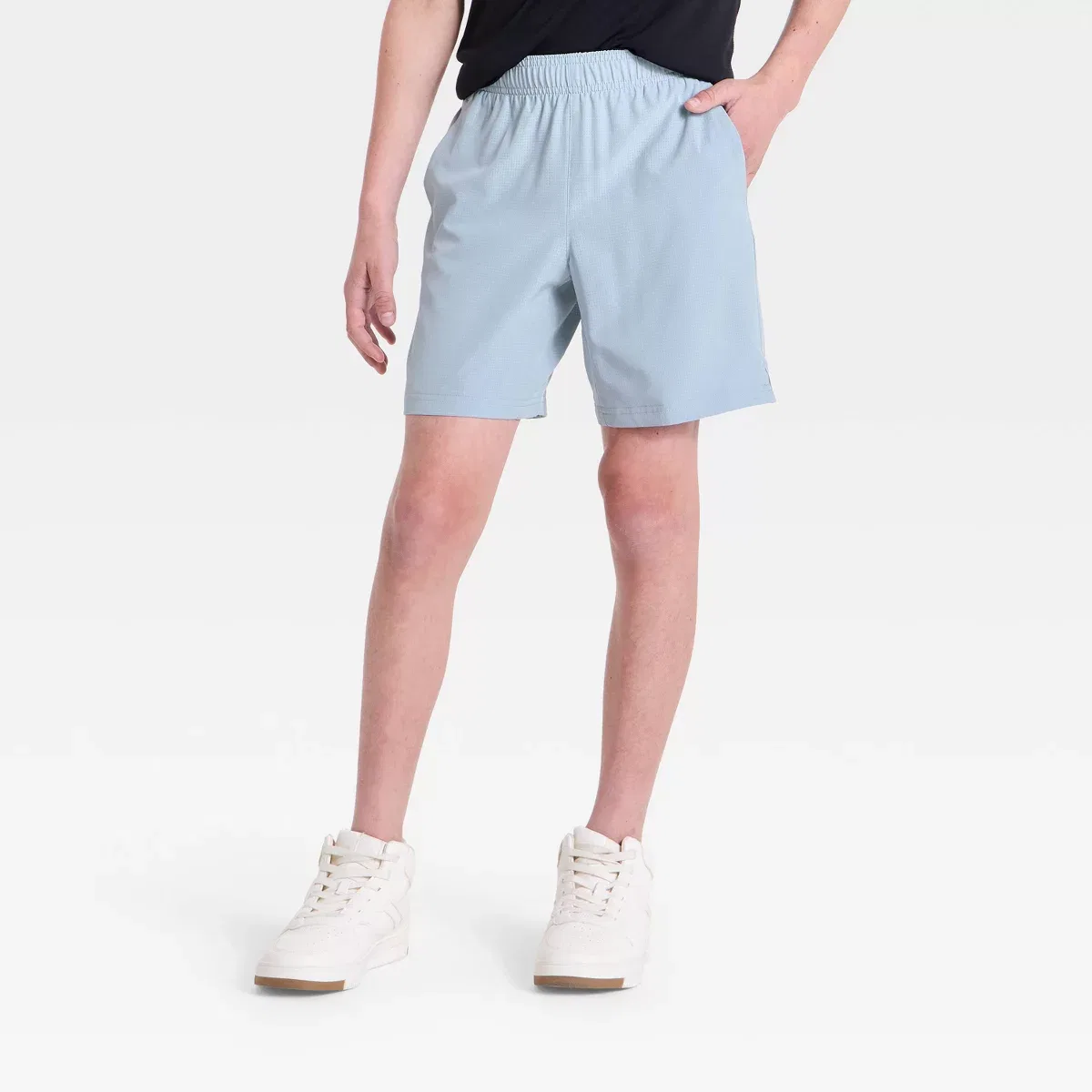 Детские шорты для мальчиков с влагоотводящей тканью All In Motion KIDS PERFORMANCE, Light Blue
