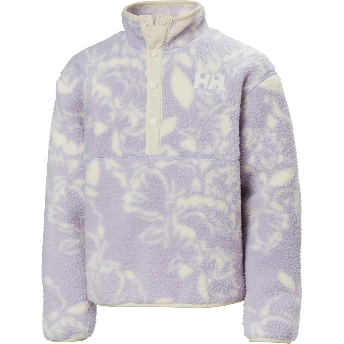 Детская флисовая кофта на пуговицах с принтом Frosty Pile Helly Hansen, Bright Lavender Peony Aop