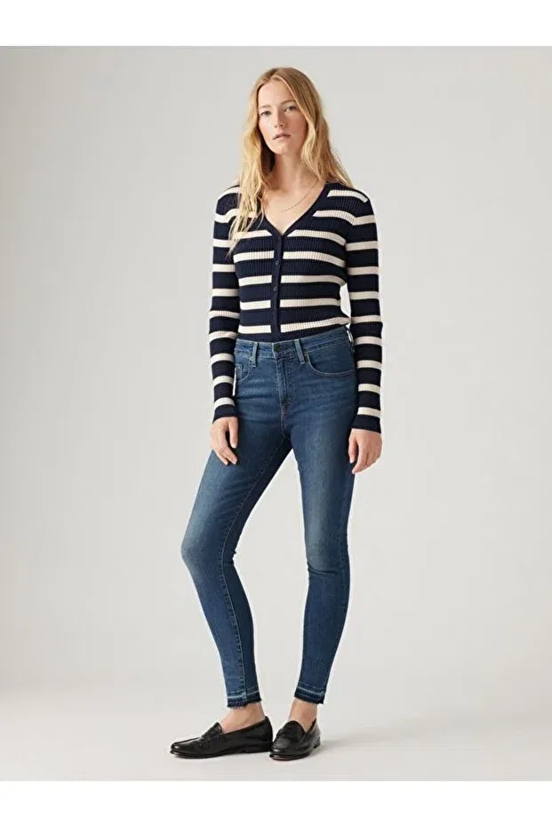 Женские джинсы скинни с высокой посадкой Levi'S, Dark Indigo - Worn In