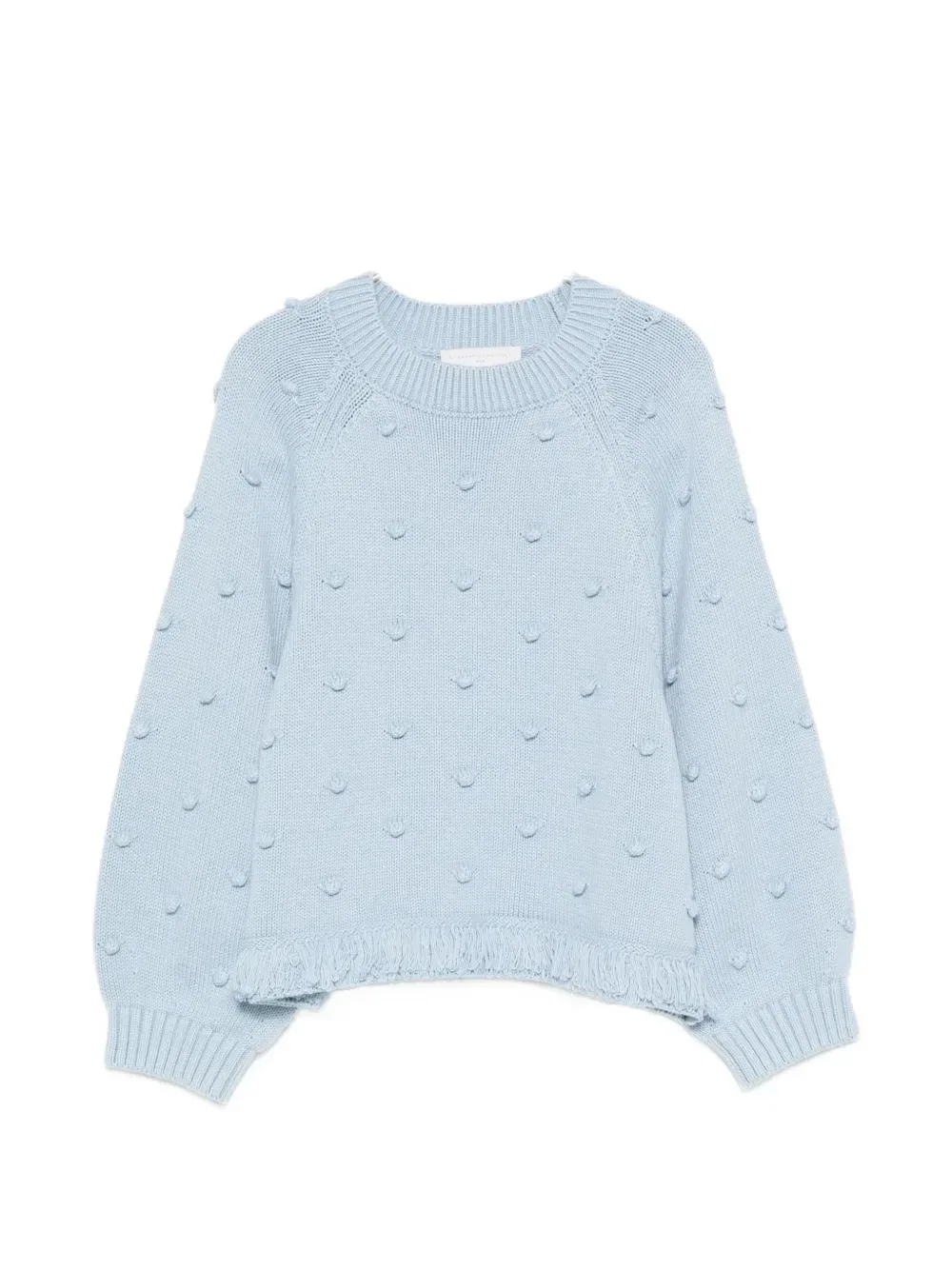Вязаный свитер с оборками Stella Mccartney Kids, синий