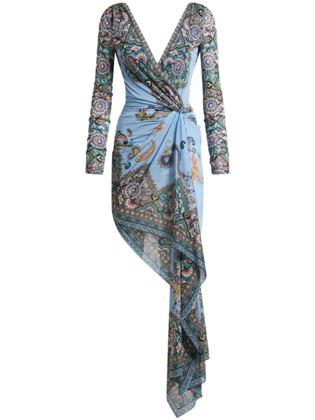 

ETRO платье мини асимметричного кроя, синий