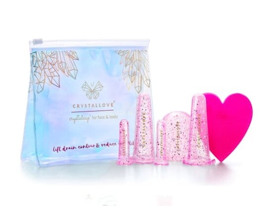 

Силиконовые чашки для массажа лица и тела, Роза Crystallove