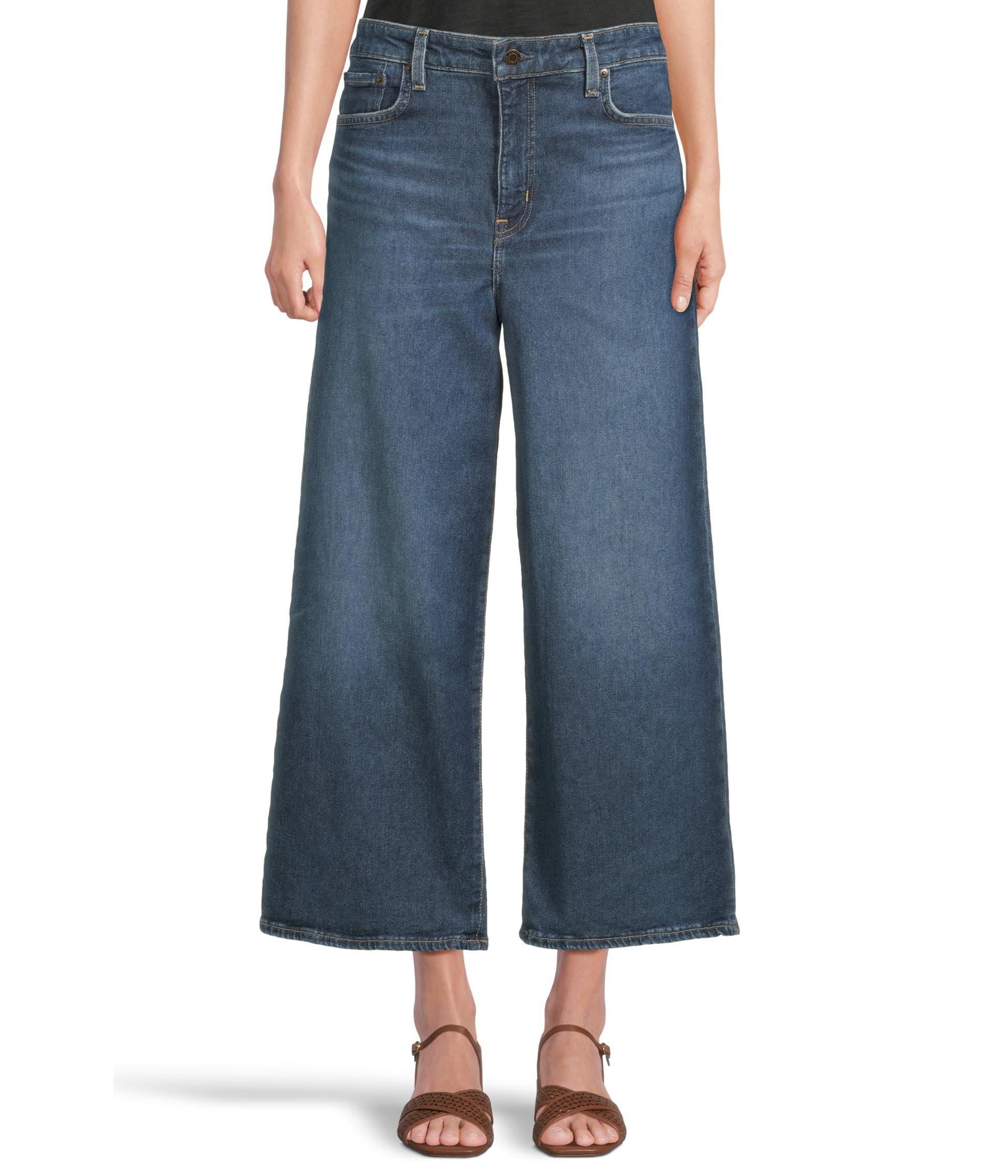 

Джинсы Lauren Ralph Lauren Petite High-Rise Wide-leg Cropped Jean, цвет Marina Wash