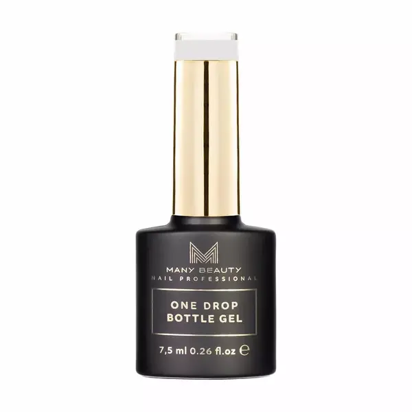 Однофазный гель для маникюра, 003 белый, 15 мл Many Beauty One drop bottle gel, цвет white — фото 2
