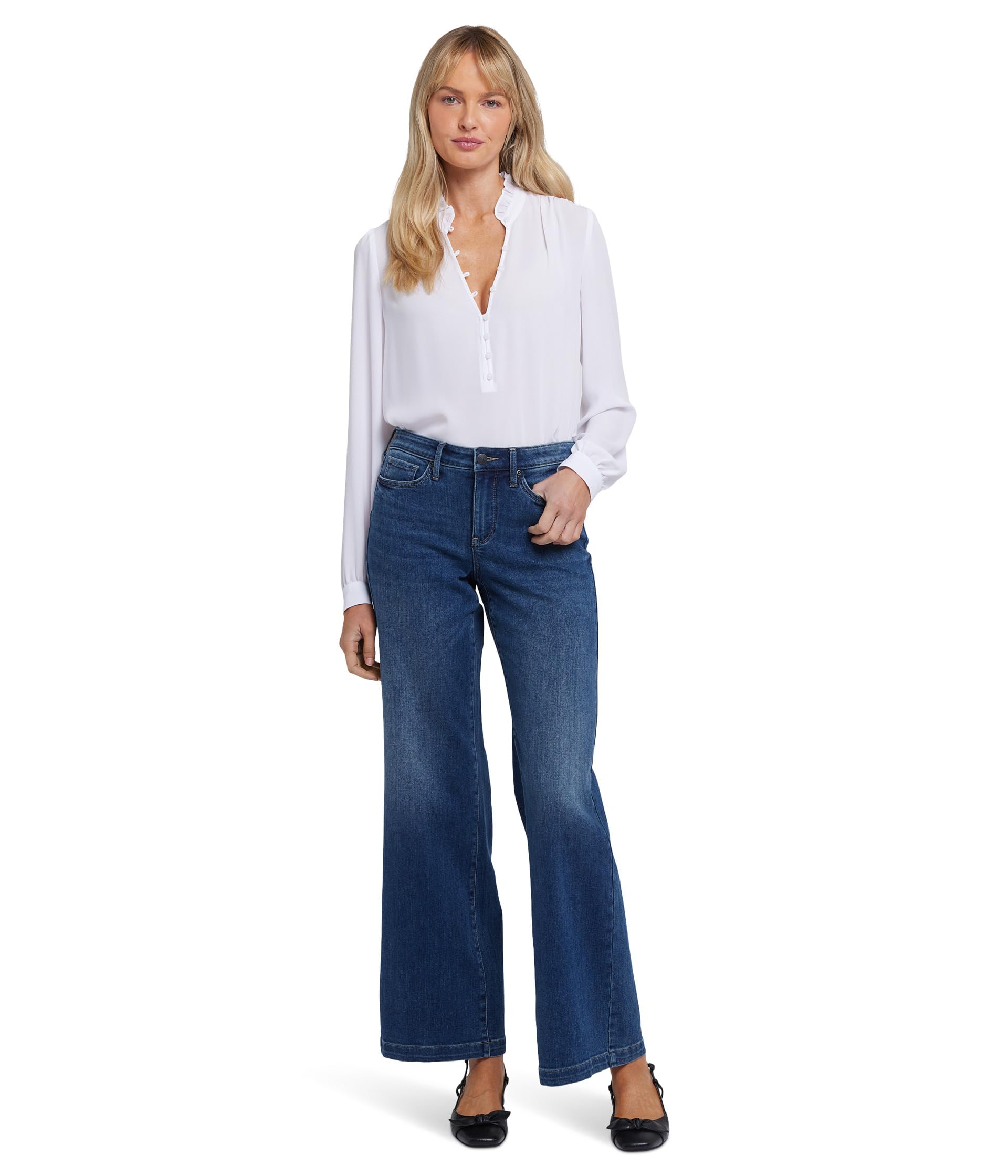 

Джинсы NYDJ Teresa Wide Leg Jeans in Rio Rapids, цвет Rio Rapids