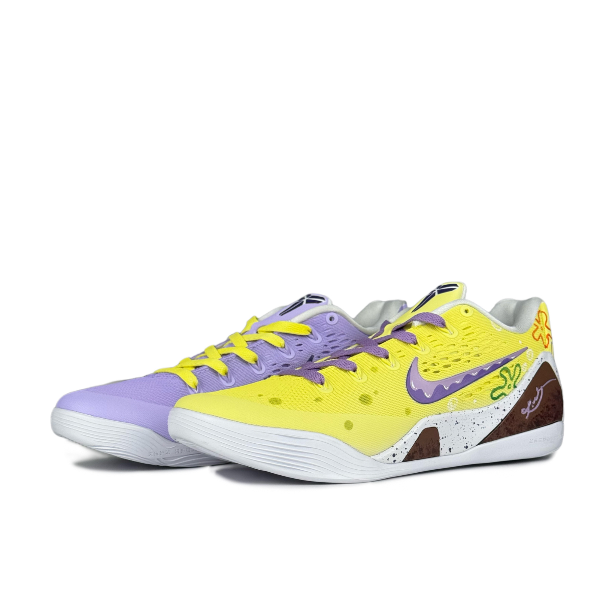 

Nike Баскетбольные кроссовки Kobe 9 Dreamy Underwater Cushioning Low Top, мужские, желто-фиолетовые