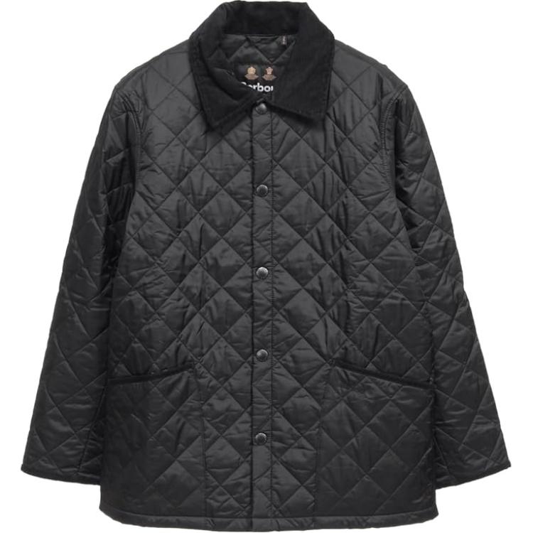 

Куртка с ромбовидной стежкой и воротником из Corduroy BARBOUR, черный