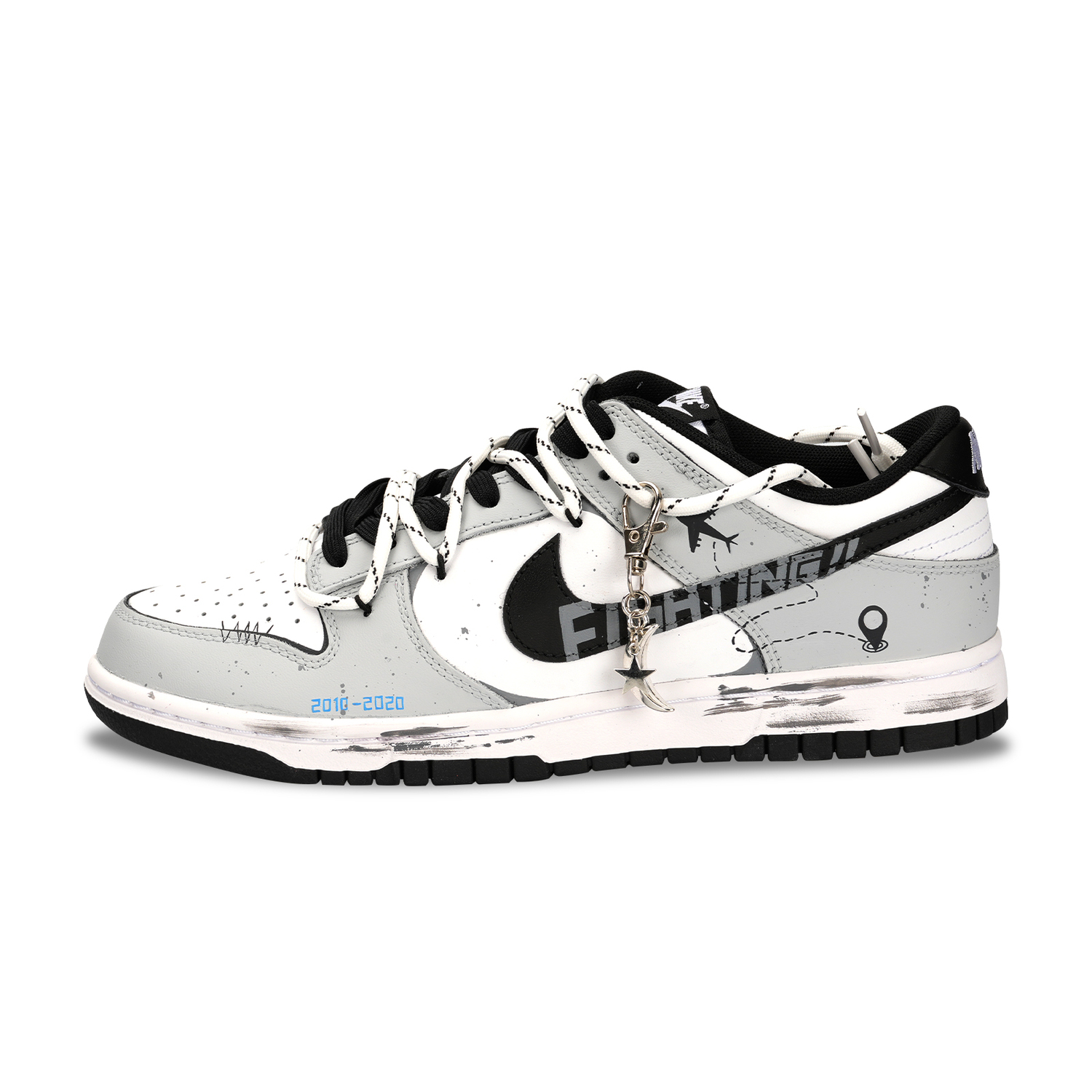

Nike Dunk Black White, Take Off устойчивые к истиранию и скольжению низкие кроссовки для скейтбординга Unisex Gray