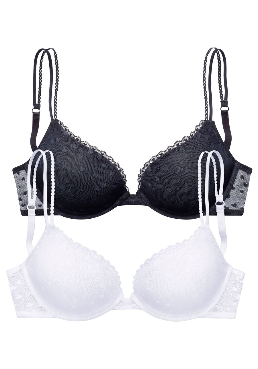 

Бюстгальтер пуш-ап PETITE FLEUR, Black/White