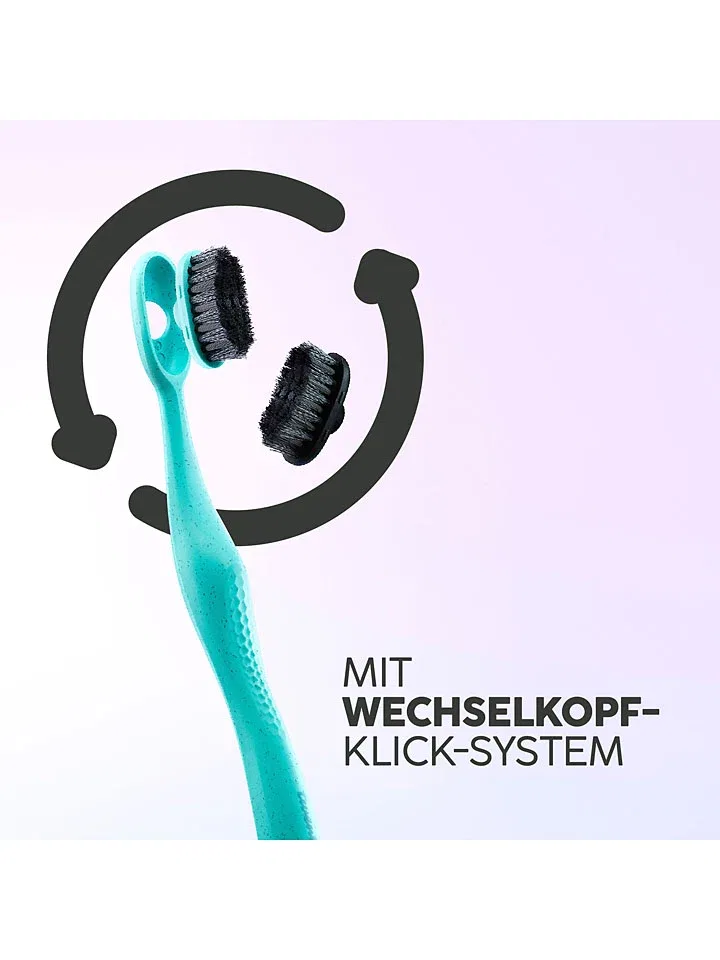Набор зубных щеток EcoChange бирюзовый Happybrush — фото 3