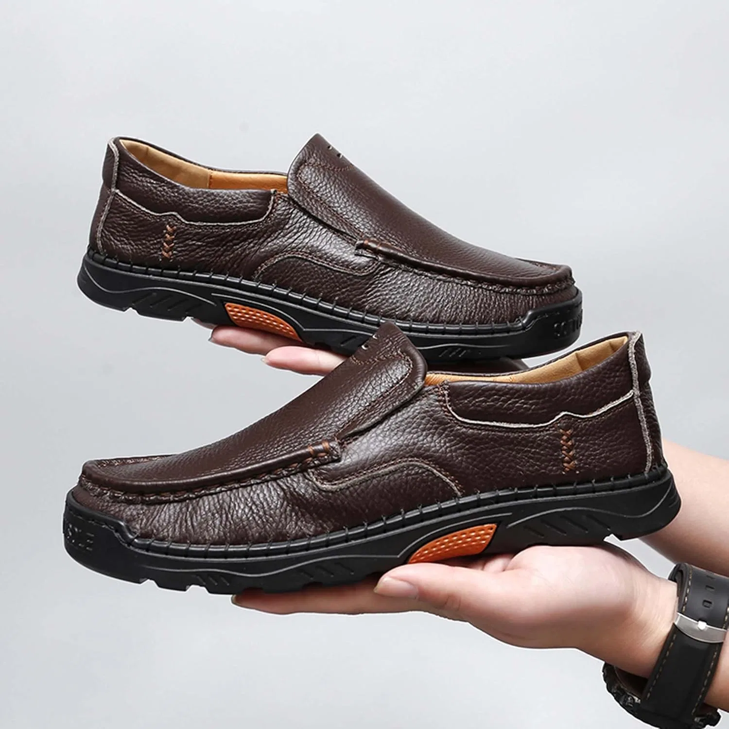 Лоферы кожаные Premium Brown — фото 2