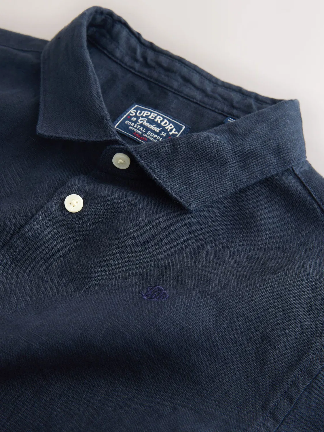 Удобная рубашка на пуговицах Superdry & Co, Navy — фото 3