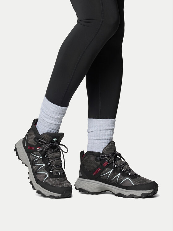 Женские треккинговые кроссовки Columbia Peakfreak Rush OutDry текстильные, черно-серый — фото 2