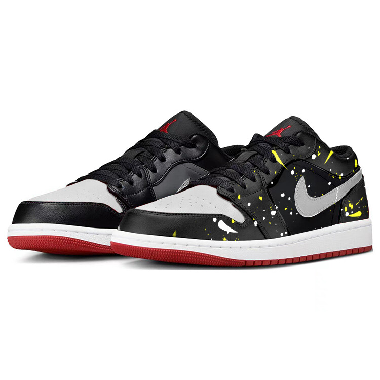 Кроссовки Air JORDAN 1 Vintage Basketball Shoes Men Low-Top Black White — фото 3