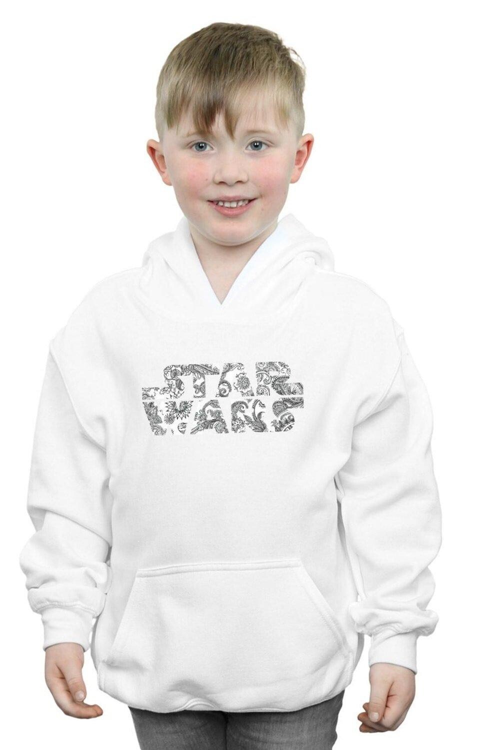 

Толстовка с декоративным логотипом Star Wars, белый