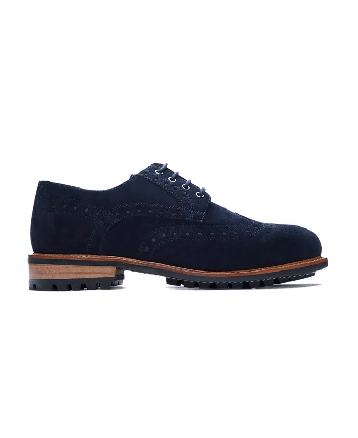 Мужские кожаные оксфорды Richard Wingtip со шнуровкой Anthony Veer, синий — фото 2