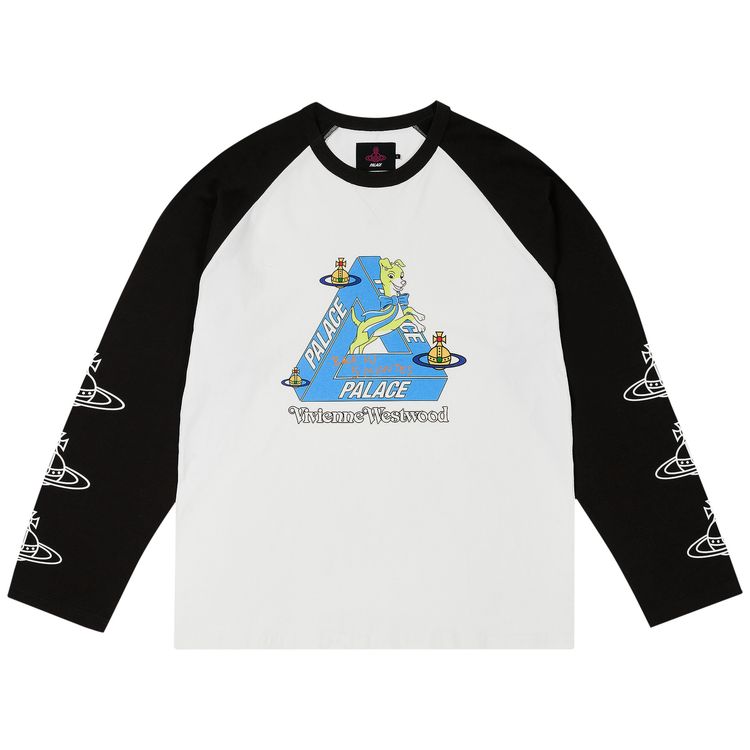 

Лонгслив Palace x Vivienne Westwood Raglan Long-Sleeve 'White/Black', белый